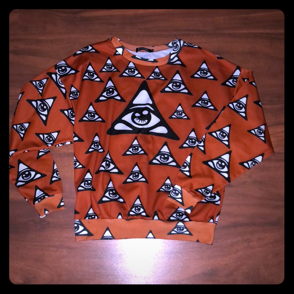 EUC - ROMWE M ILLUMINATI SWEATSHIRT